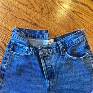 AGOLDE women’s denim jeans 25 angled button fly